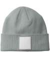 BB337R B337R Beechfield Appliqué Patch Beanie Ash / White colour image